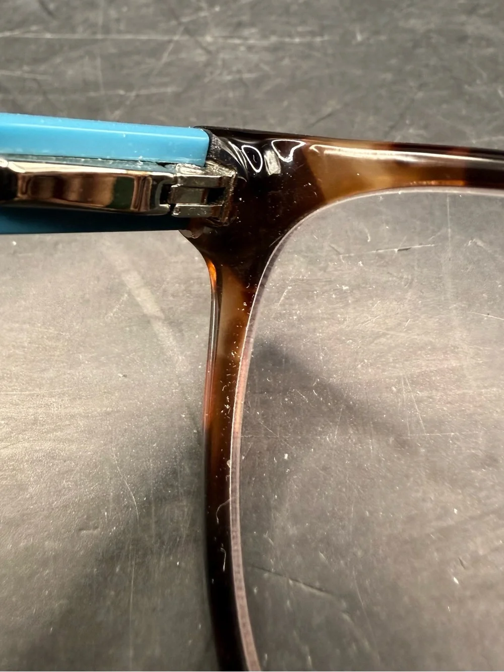 Jill Stuart Tortoise Shell Frames with Blue Temple Tips